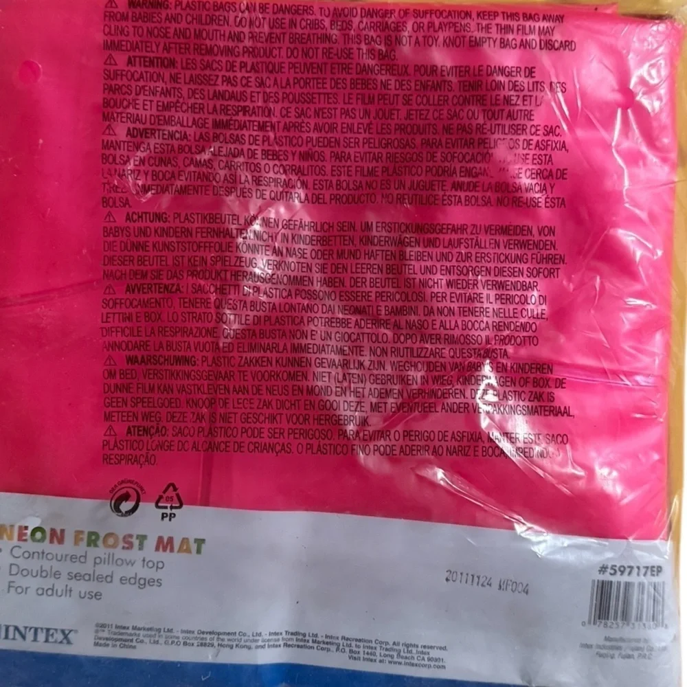 INTEX Neon Frost Mat - PINK - Picture 5 of 5